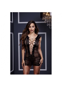 Koszulka w stylu gorsetu - Baci Ultra Corset Lace Up Cut Out Mini Dress 
