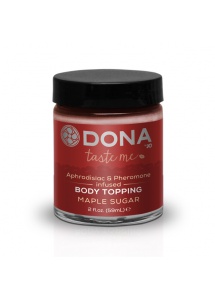 Krem jadalny do ciała - Dona Body Topping  Syrop Klonowy + opaska na oczy