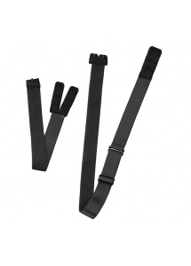 Krzyżak do biustonosza 2 haftki - Bye Bra Flexible Low Back Straps 2-Hook Czarne i Białe