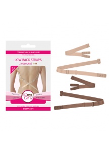 Krzyżak do biustonosza 2 haftki - Bye Bra Flexible Low Back Straps 2-Hook Cieliste 2 sztuki