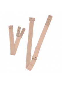 Krzyżak do biustonosza 2 haftki - Bye Bra Flexible Low Back Straps 2-Hook Cieliste 2 sztuki