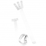 Krzyżak do biustonosza 3 haftki - Bye Bra Flexible Low Back Straps 3-Hook Czarne i Białe