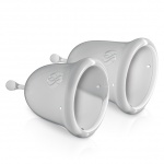 Kubki menstruacyjne - Jimmyjane Intimate Care Menstrual Cups Przezroczysty