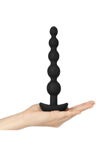 Kulki analne wibrujące zdalne sterowanie - B-Vibe Cinco Anal Beads Black  