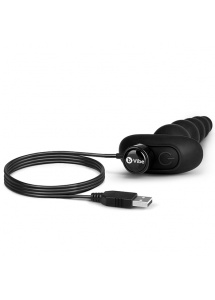 Kulki analne wibrujące zdalne sterowanie - B-Vibe Cinco Anal Beads Black  