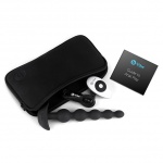 Kulki analne wibrujące zdalne sterowanie - B-Vibe Cinco Anal Beads Black  