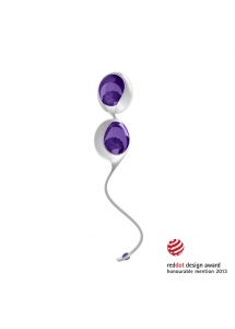 Kulki stymulujące gejszy - Ovo L1 Love Balls  Fioletowy