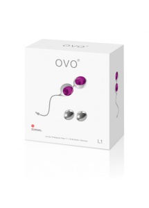 Kulki stymulujące gejszy - Ovo L1 Love Balls  Fioletowy Jasny