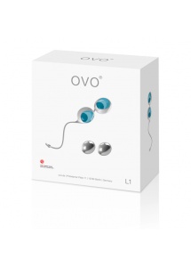 Kulki stymulujące gejszy - Ovo L1 Love Balls  Niebieski
