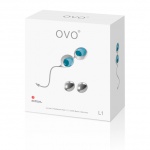 Kulki stymulujące gejszy - Ovo L1 Love Balls  Niebieski