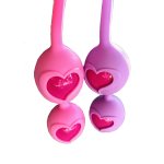 Kulki stymulujące z serduszkiem Feelz Toys - Desi Love Balls Pink różowe