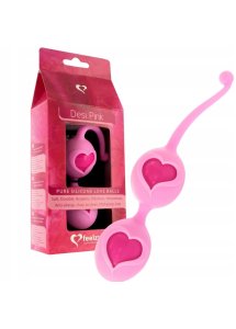 Kulki stymulujące z serduszkiem Feelz Toys - Desi Love Balls Pink różowe