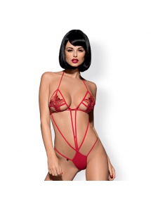 Kuszące mini body - Obsessive Luiza Teddy Red S/M