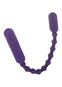 Łańcuszek kulek analnych - Rechargeable PowerBullet Booty Beads   Fioletowy