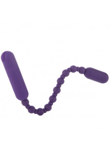 Łańcuszek kulek analnych - Rechargeable PowerBullet Booty Beads   Fioletowy