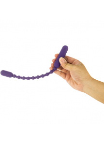 Łańcuszek kulek analnych - Rechargeable PowerBullet Booty Beads   Fioletowy
