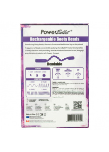 Łańcuszek kulek analnych - Rechargeable PowerBullet Booty Beads   Fioletowy
