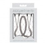 Łańcuszek z zaciskami na sutki - S&M Tug On My Heart Nipple Clips 