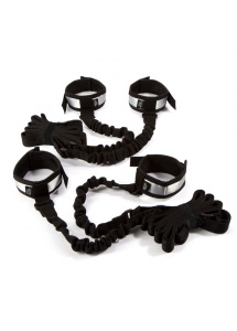 Liny elastyczne do rozpinania na łóżku - Fifty Shades of Grey Spreader with Bungee Straps 