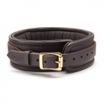 Luksusowa obroża ze skóry - Coco de Mer Leather Collar Brown  