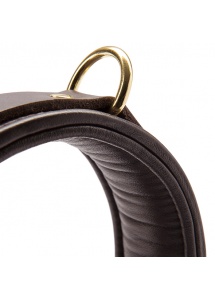 Luksusowa obroża ze skóry - Coco de Mer Leather Collar Brown  