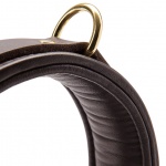 Luksusowa obroża ze skóry - Coco de Mer Leather Collar Brown  