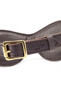 Luksusowa opaska na oczy skórzana - Coco de Mer Leather Blindfold Brown  