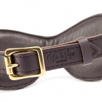 Luksusowa opaska na oczy skórzana - Coco de Mer Leather Blindfold Brown  