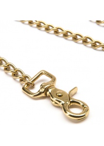 Luksusowa ZŁOTA smycz skórzana - Coco de Mer Leather Lead Brown  