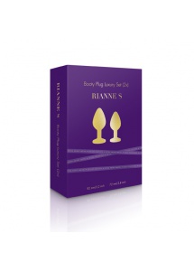 Luksusowe złote plugi analne - Rianne S Booty Plug Luxury Set 2x Gold 