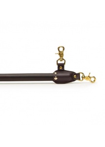 Luksusowy drążek do rozpinania ze skóry - Coco de Mer Leather Spreader Bar Brown