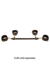 Luksusowy drążek do rozpinania ze skóry - Coco de Mer Leather Spreader Bar Brown