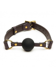 Luksusowy knebel skórzany - Coco de Mer Leather Ball Gag Brown  