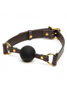 Luksusowy knebel skórzany - Coco de Mer Leather Ball Gag Brown  