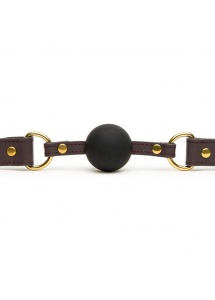 Luksusowy knebel skórzany - Coco de Mer Leather Ball Gag Brown  