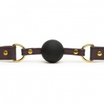 Luksusowy knebel skórzany - Coco de Mer Leather Ball Gag Brown  