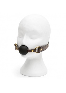 Luksusowy knebel skórzany - Coco de Mer Leather Ball Gag Brown  