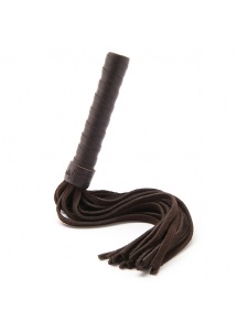 Luksusowy mały pejcz skórzany - Coco de Mer Leather Small Flogger Brown  