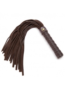Luksusowy mały pejcz skórzany - Coco de Mer Leather Small Flogger Brown  