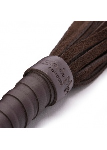 Luksusowy mały pejcz skórzany - Coco de Mer Leather Small Flogger Brown  