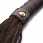 Luksusowy mały pejcz skórzany - Coco de Mer Leather Small Flogger Brown  