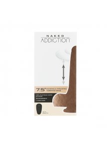 Luksusowy wibrator z rotacją, wibracją i posuwem - Naked Addiction Rotating & Thrusting & Vibrating Dong with Remot 7.5 Inch  