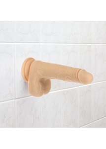 Luksusowy wibrator z rotacją, wibracją i posuwem - Naked Addiction Rotating & Thrusting & Vibrating Dong with Remot 7.5 Inch  