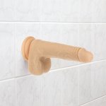 Luksusowy wibrator z rotacją, wibracją i posuwem - Naked Addiction Rotating & Thrusting & Vibrating Dong with Remot 7.5 Inch  