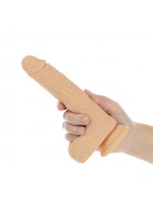 Luksusowy wibrator z rotacją, wibracją i posuwem - Naked Addiction Rotating & Thrusting & Vibrating Dong with Remot 7.5 Inch  