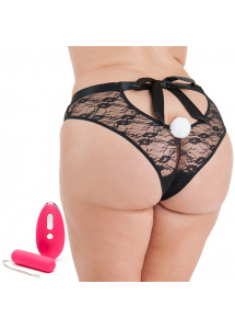 Majteczki z wibracjami i pilotem - Happy Rabbit Remote Control Knicker Vibe L/XL  