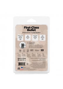 Mały masażer wibrator - PowerBullet First Class Mini Bulllet with Crystal 9 Function Szary