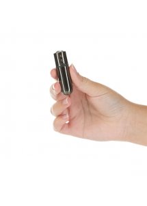 Mały masażer wibrator - PowerBullet First Class Mini Bulllet with Crystal 9 Function Szary