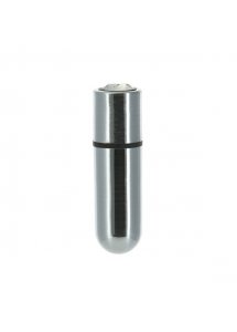 Mały masażer wibrator - PowerBullet First Class Mini Bulllet with Crystal 9 Function Srebrny