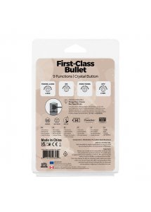 Mały masażer wibrator - PowerBullet First Class Mini Bulllet with Crystal 9 Function Srebrny